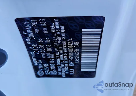 2019 Hyundai Veloster Turbo z USA, uszkodzony, nr VIN KMHTH6AB6KU014274